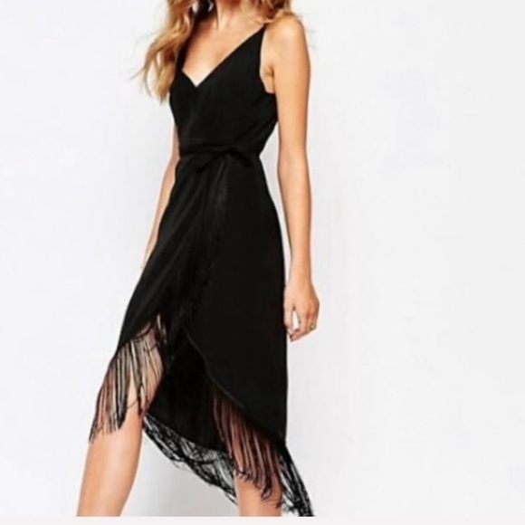 ASOS Curve Dresses & Skirts - NWT Asos Curve Fringe Hem Wrap Dress